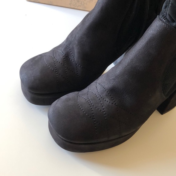 Free People Black leather Suede Platform Boots - Picture 8 of 15